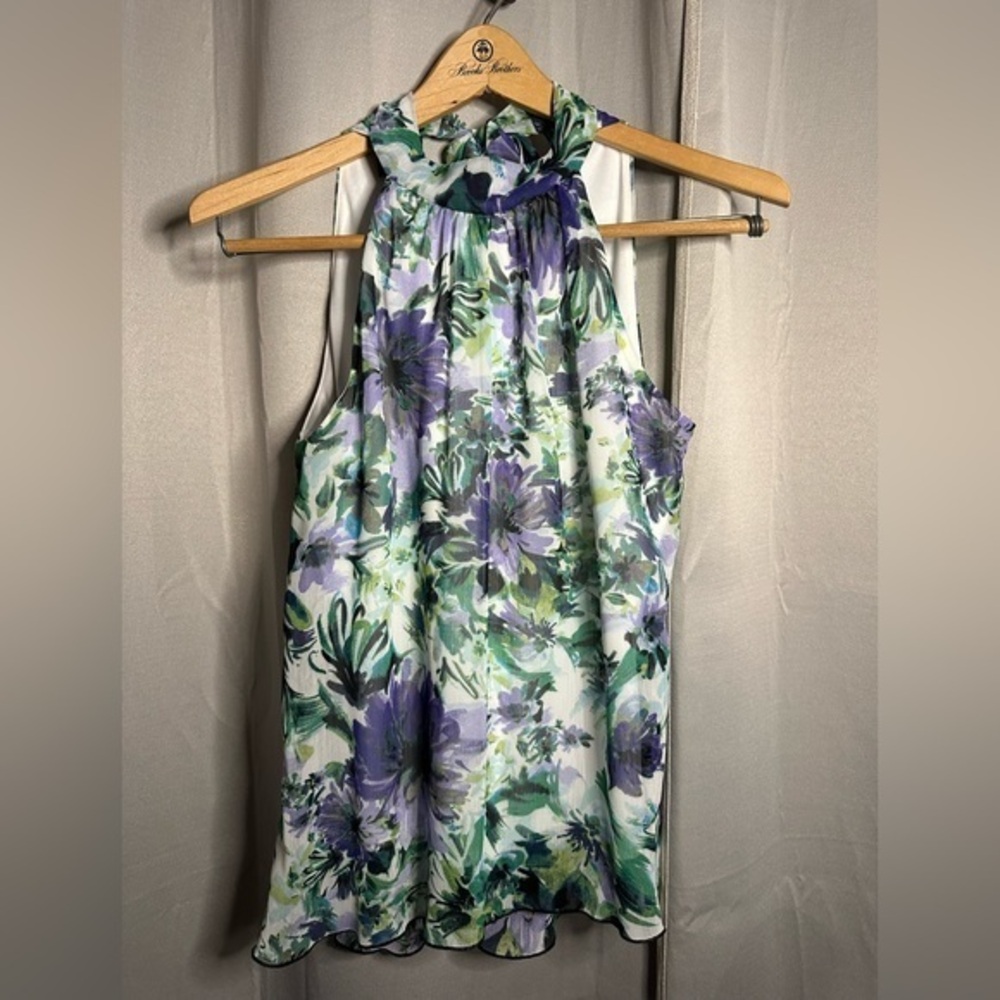 IZ Byer green purple floral tank Size Medium